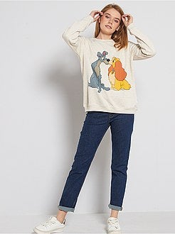 Sweat imprimé 'Belle' et 'Le Clochard' - Kiabi