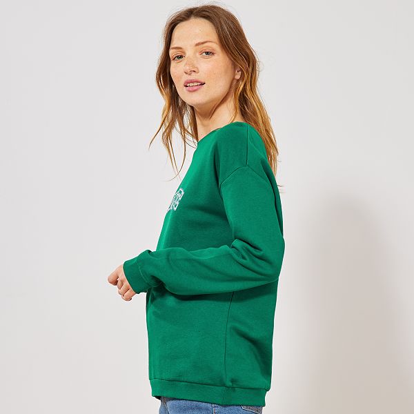 sweat shirt vert femme