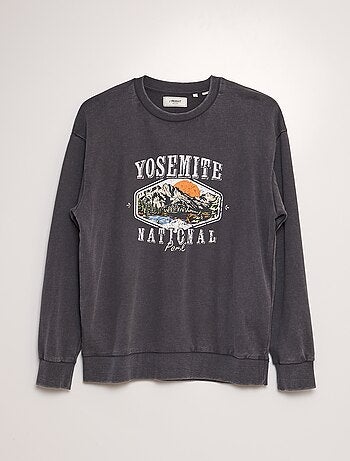 Sweat imprimé effet vintage