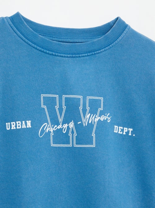Sweat imprimé en French Terry - Kiabi