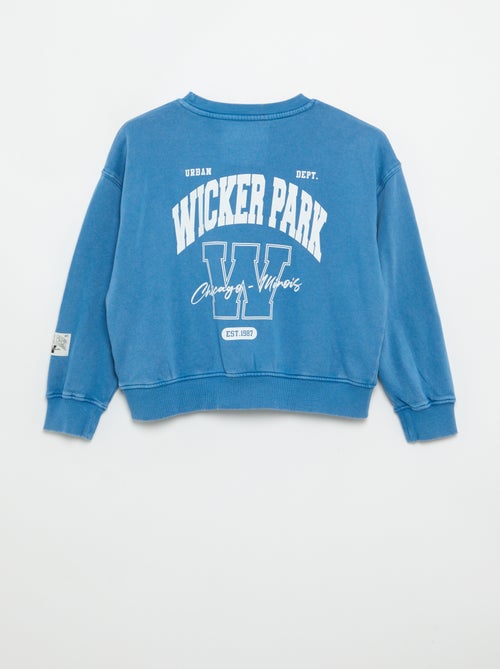 Sweat imprimé en French Terry - Kiabi