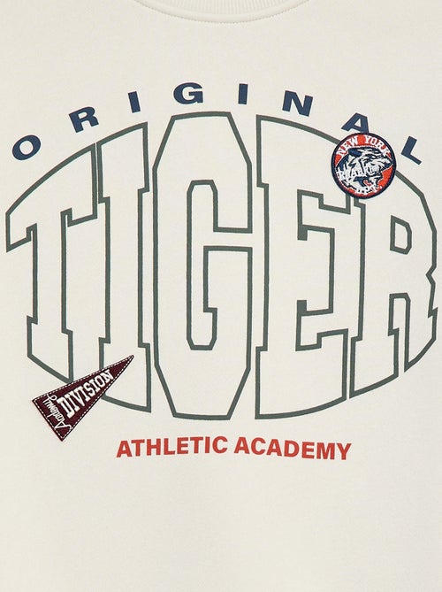 Sweat imprimé en molleton gratté - Kiabi