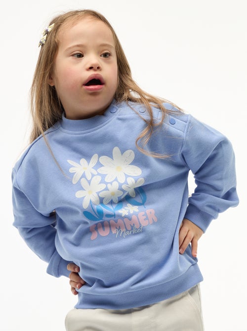 Sweat imprimé en molleton léger - Collection facile à enfiler - Kiabi