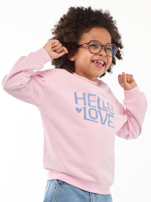 Sweat imprimé en molleton léger - Collection facile à enfiler - Kiabi