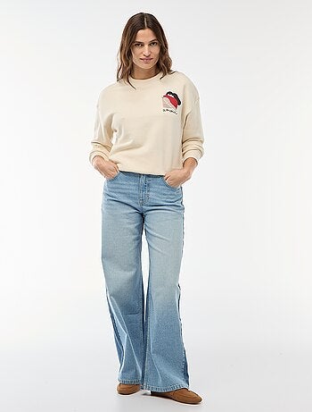 Sweat imprimé en molleton léger 'Agathe Sorlet x Kiabi'