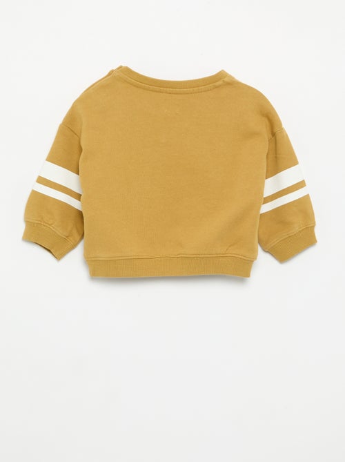 Sweat imprimé et manches longues rayées - Kiabi Sweat imprimé et manches longues rayées - Kiabi