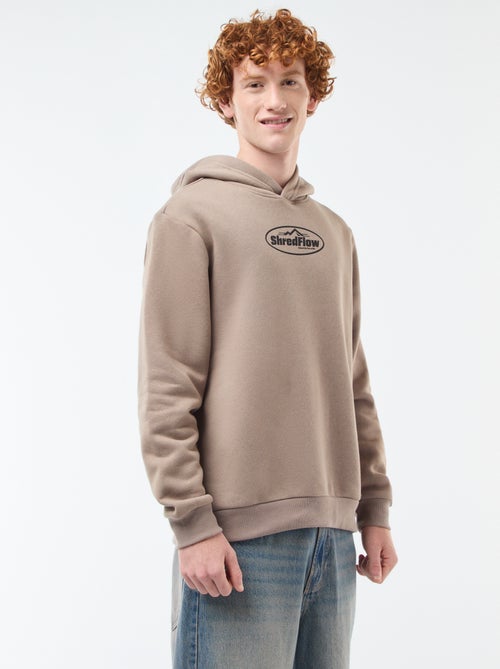 Sweat imprimé fantaisie en coton uni - Kiabi