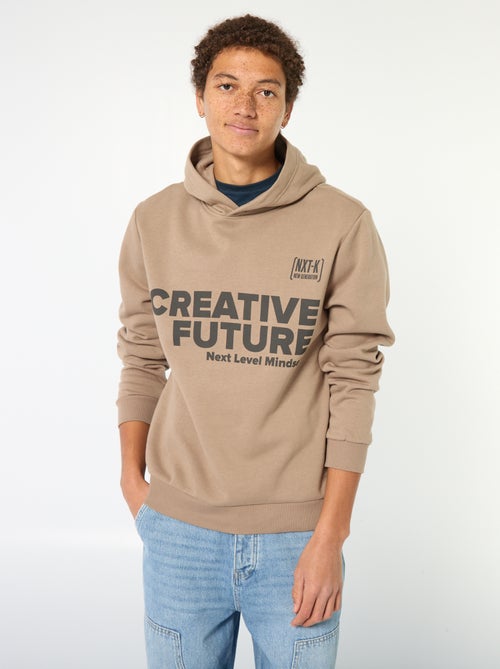 Sweat imprimé fantaisie en coton uni - Kiabi