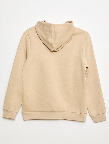 Sweat imprimé fantaisie en coton uni