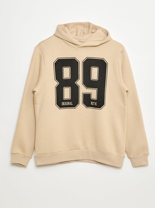 Sweat imprimé fantaisie en coton uni - Kiabi