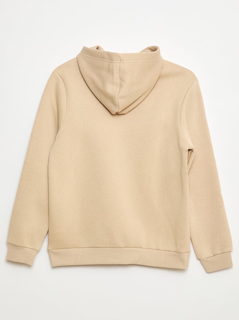 Sweat imprimé fantaisie en coton uni Beige - Kiabi