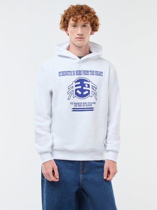 Sweat imprimé fantaisie en coton uni - Kiabi