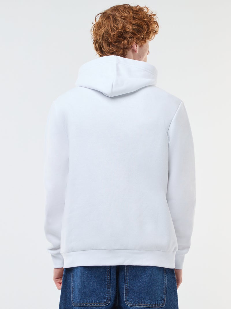 Sweat imprimé fantaisie en coton uni Blanc - Kiabi