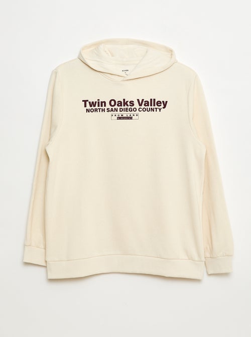 Sweat imprimé fantaisie en coton uni - Kiabi