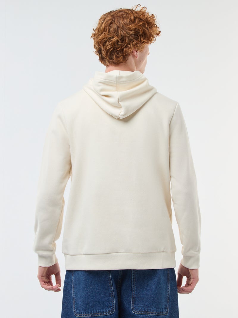 Sweat imprimé fantaisie en coton uni Blanc - Kiabi