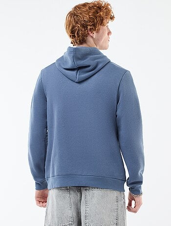 Sweat imprimé fantaisie en coton uni