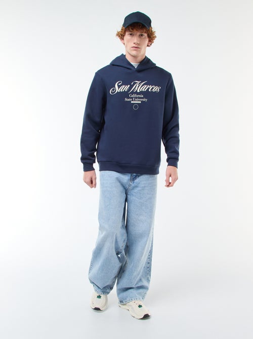 Sweat imprimé fantaisie en coton uni - Kiabi