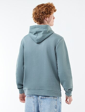 Sweat imprimé fantaisie en coton uni