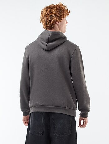 Sweat imprimé fantaisie en coton uni