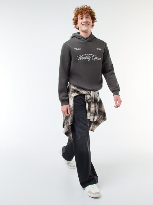 Sweat imprimé fantaisie en coton uni - Kiabi