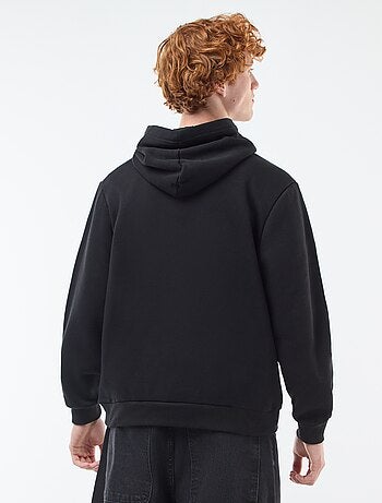 Sweat imprimé fantaisie en coton uni