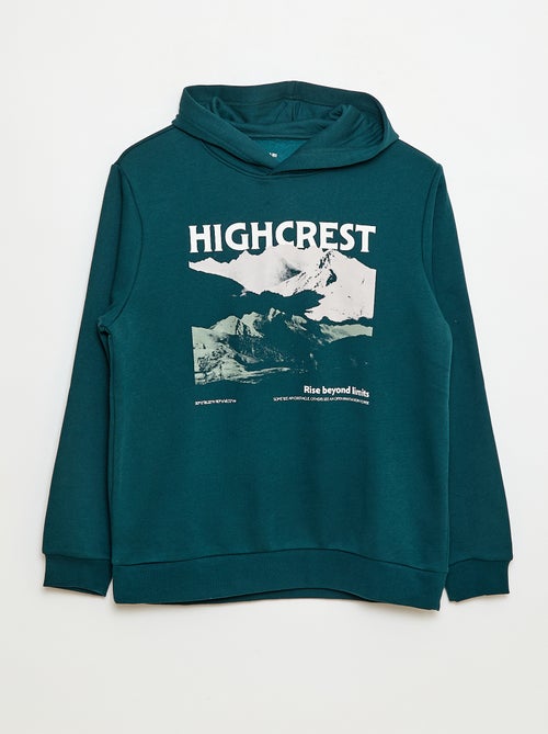 Sweat imprimé fantaisie en coton uni - Kiabi