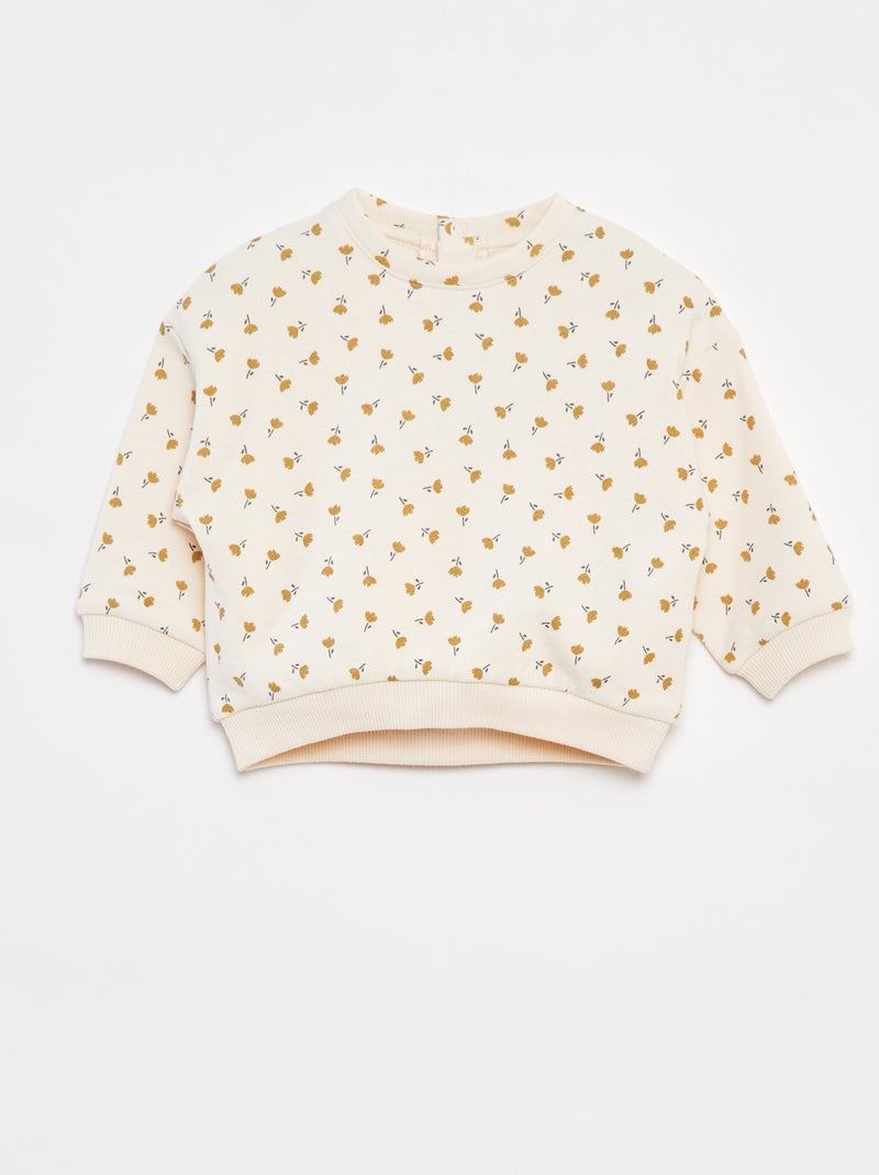 Sweat imprimé fantaisie Rose - Kiabi