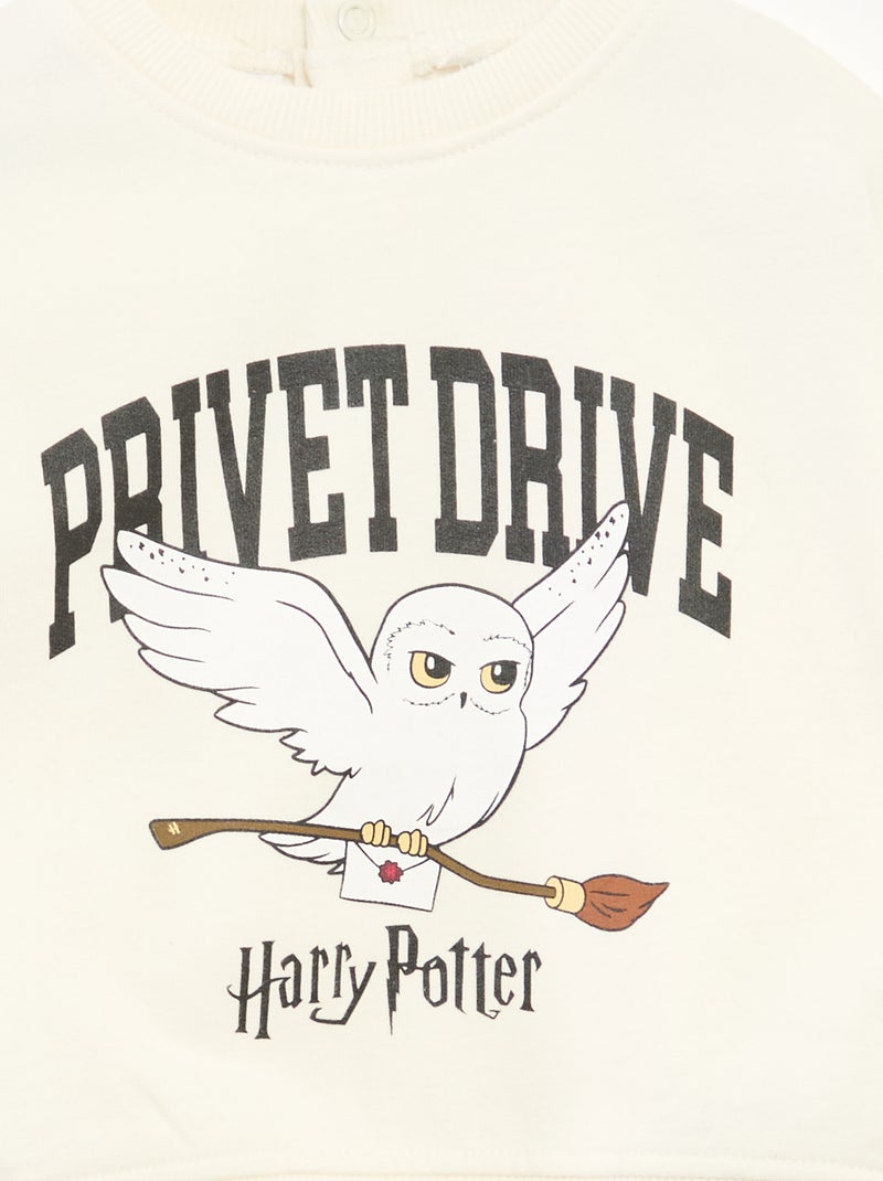 Sweat imprimé 'Harry Potter' en coton Blanc - Kiabi