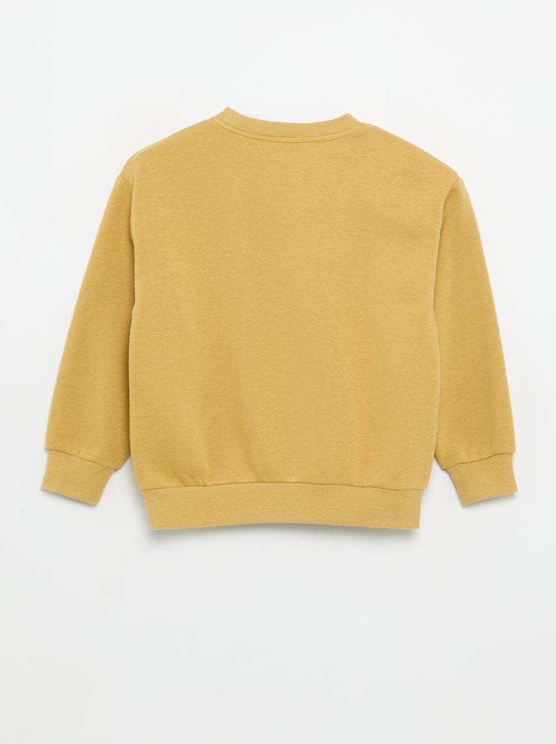 Sweat imprimé Jaune moutarde - Kiabi