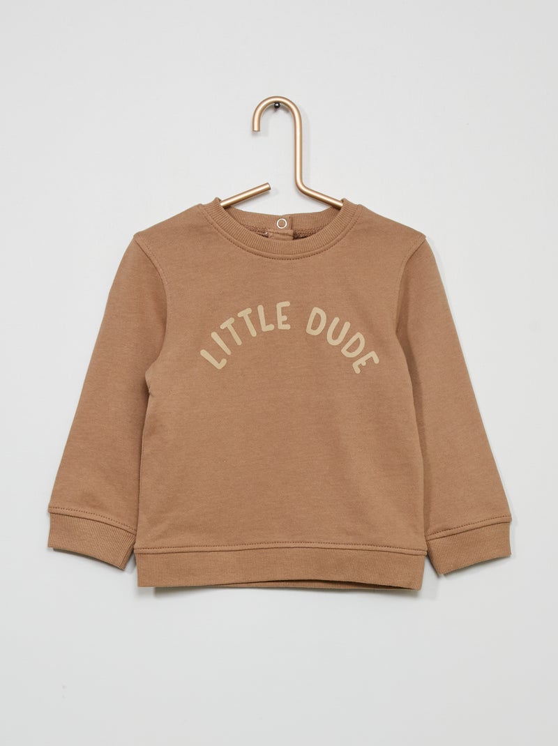 Sweat imprimé marron - Kiabi