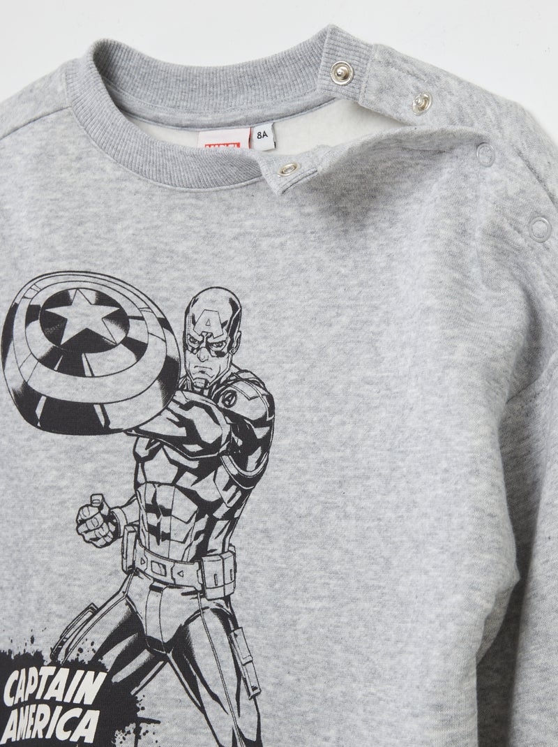 Sweat imprimé 'Marvel' - collection facile à enfiler Gris - Kiabi