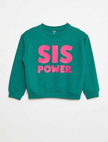 Sweat imprimé message 'sisters'