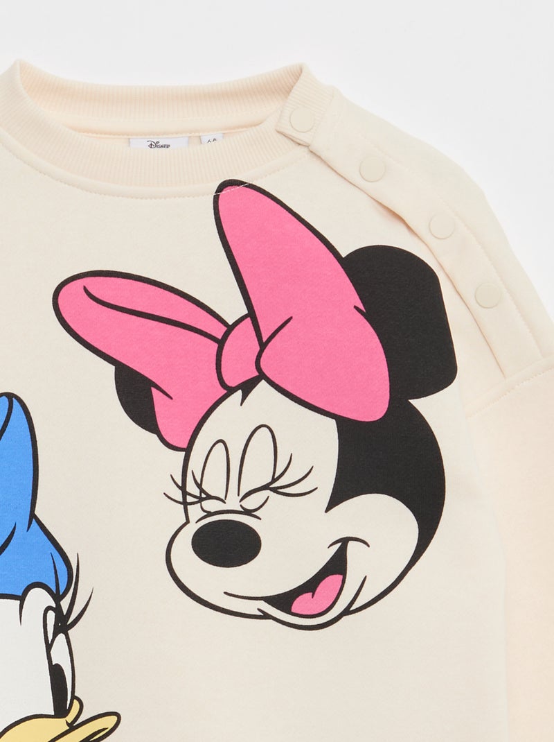 Sweat imprimé 'Minnie' 'Disney' - collection facile à enfiler Beige - Kiabi