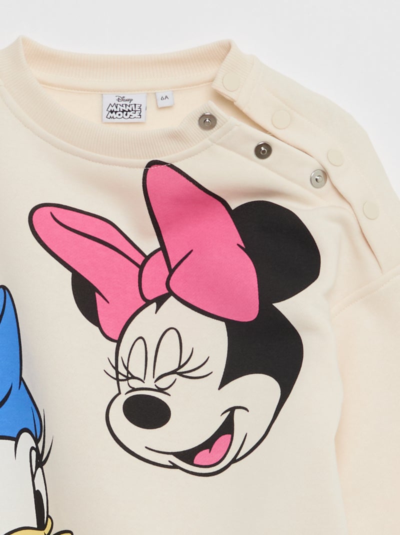 Sweat imprimé 'Minnie' 'Disney' - collection facile à enfiler Beige - Kiabi