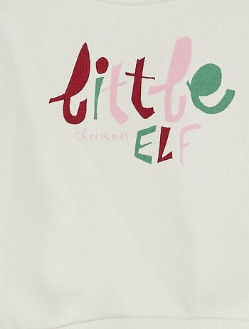 Sweat imprimé Noël en jersey coton