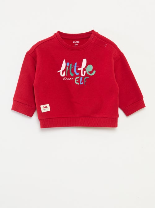 Sweat imprimé Noël en polaire coton - Kiabi Sweat imprimé Noël en polaire coton - Kiabi