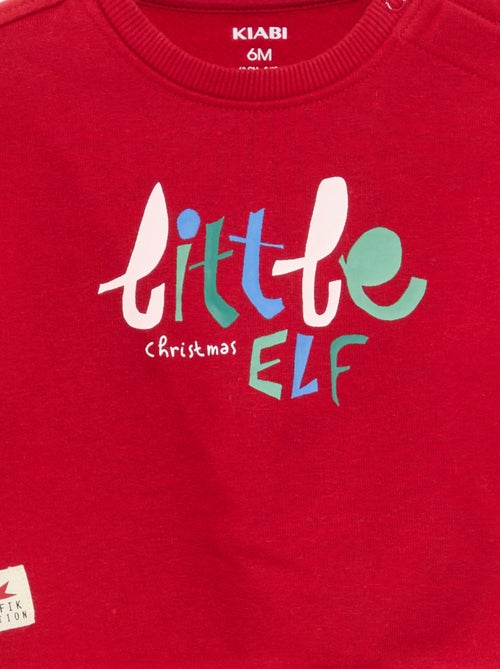 Sweat imprimé Noël en polaire coton - Kiabi Sweat imprimé Noël en polaire coton - Kiabi