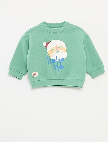 Sweat imprimé Noël en polaire coton