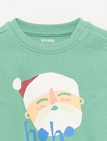 Sweat imprimé Noël en polaire coton