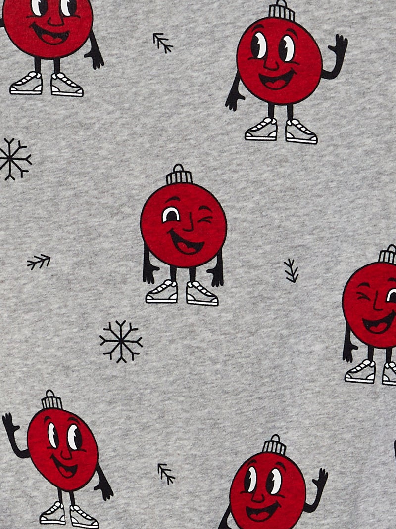 Sweat imprimé  'Noël' Gris - Kiabi