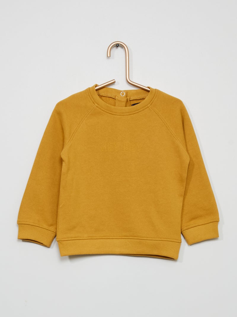 Sweat imprimé ocre - Kiabi