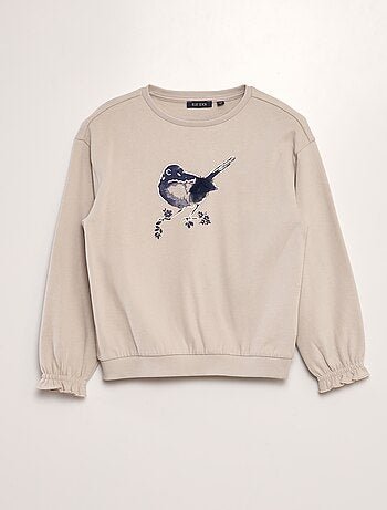 Sweat imprimé 'oiseau'