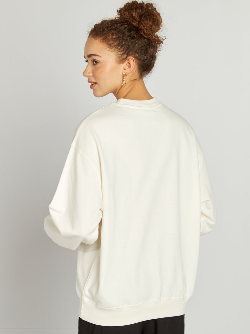 Sweat imprimé 'One Piece' blanc - Kiabi