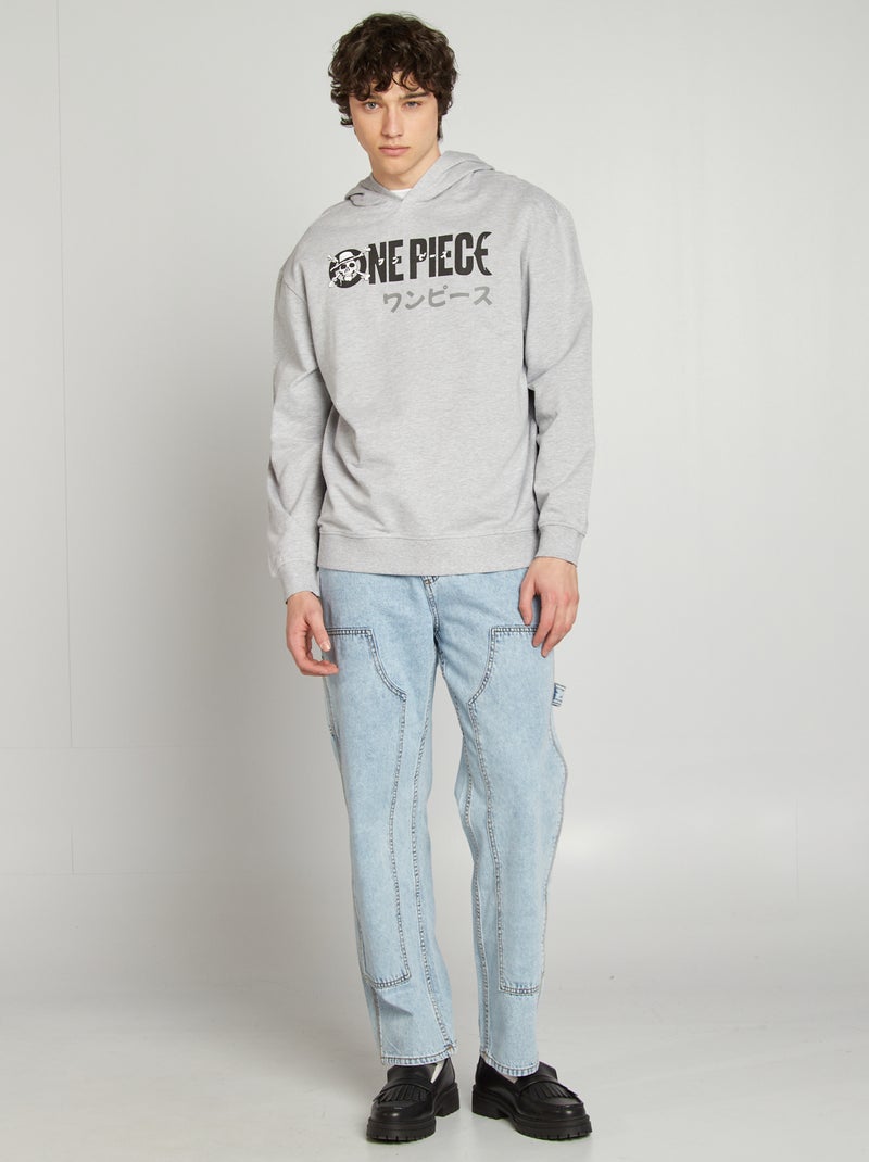 Sweat imprimé 'One Piece' en molleton GRIS - Kiabi