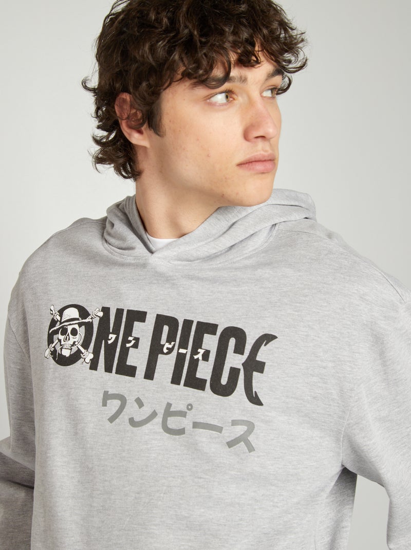 Sweat imprimé 'One Piece' en molleton GRIS - Kiabi