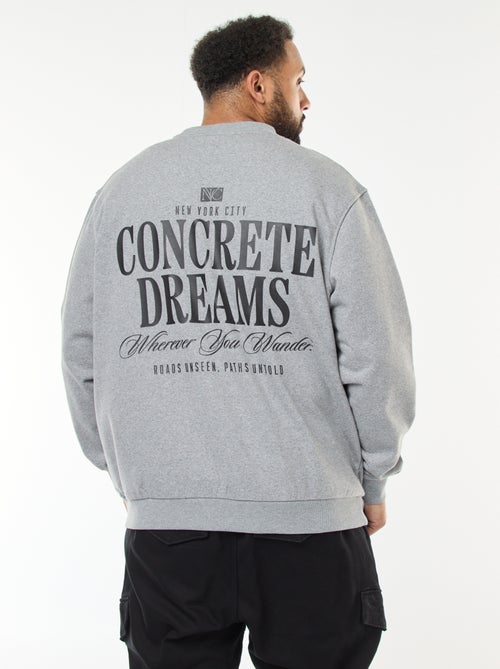 Sweat imprimé recto verso en molleton léger - Kiabi