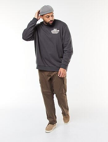 Sweat imprimé recto verso en molleton léger