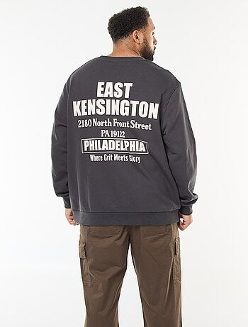 Sweat imprimé recto verso en molleton léger