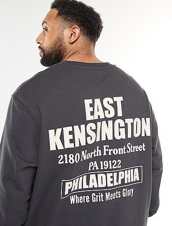 Sweat imprimé recto verso en molleton léger