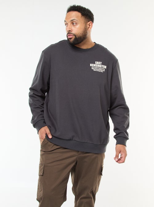 Sweat imprimé recto verso en molleton léger - Kiabi